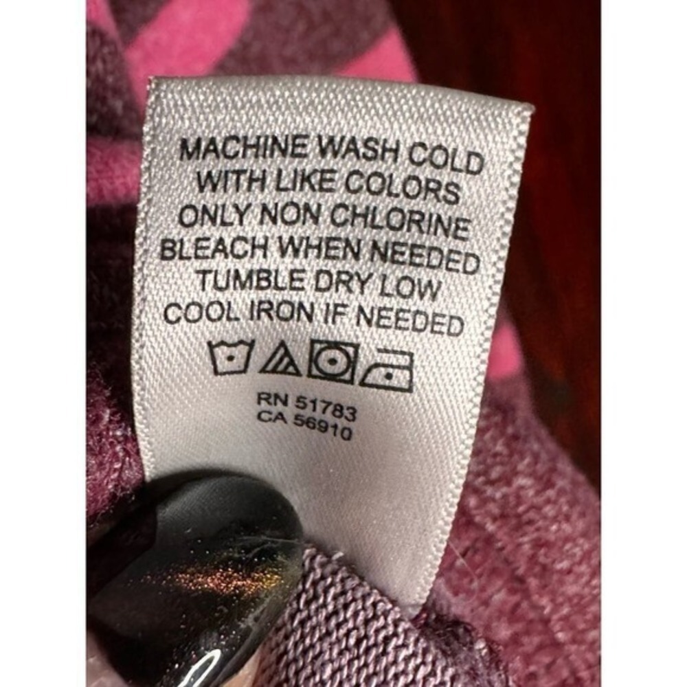 Maurices L Burgundy Pink Striped Soft Girl Knit Preppy Polo Pullover Top - Picture 10 of 10